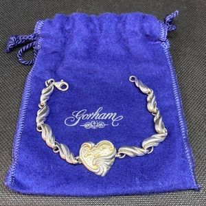 SOLD - Gorham Sterling Silver Footprints Bracelet